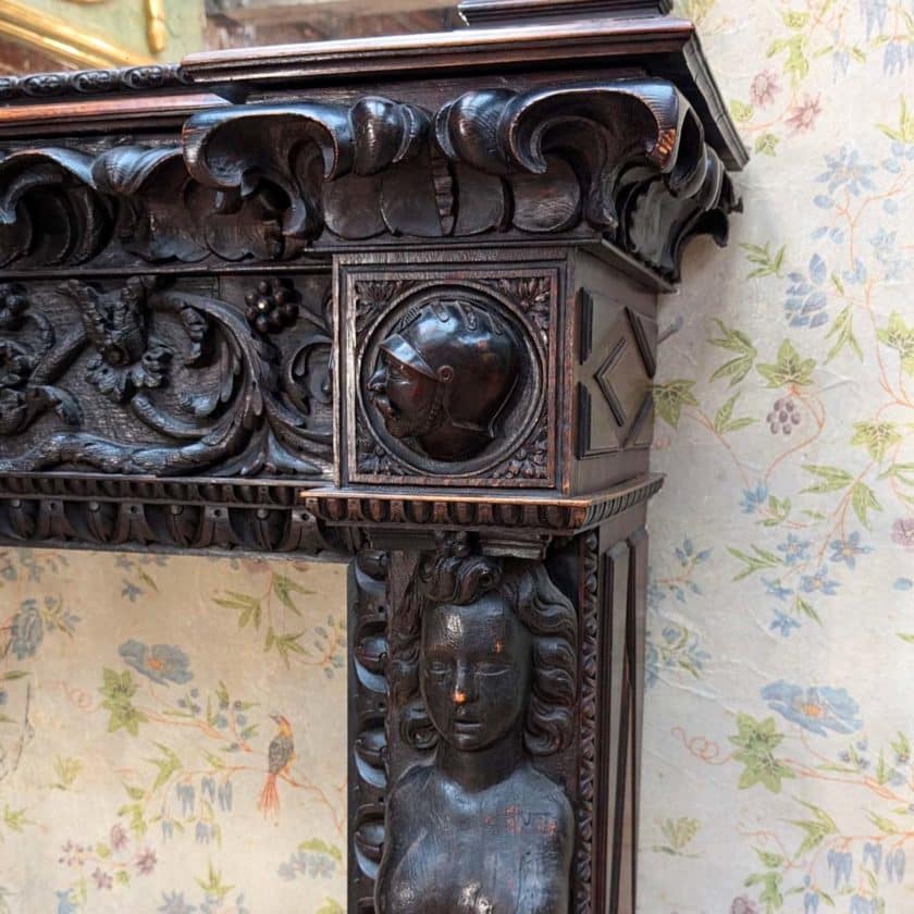 Louis XIII style mantel side 1