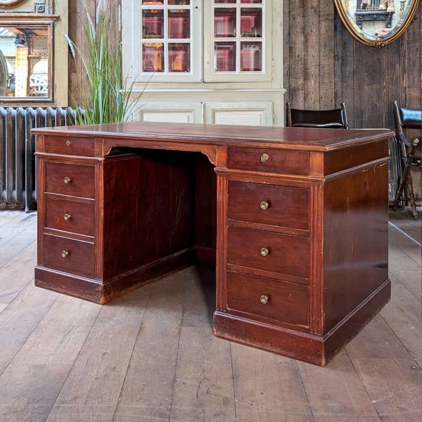 Leather-topped desk