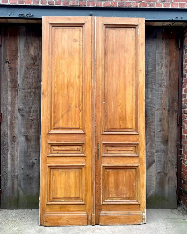 Louis XVI style oak double door