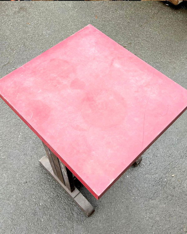 Red Formica table 2 persons