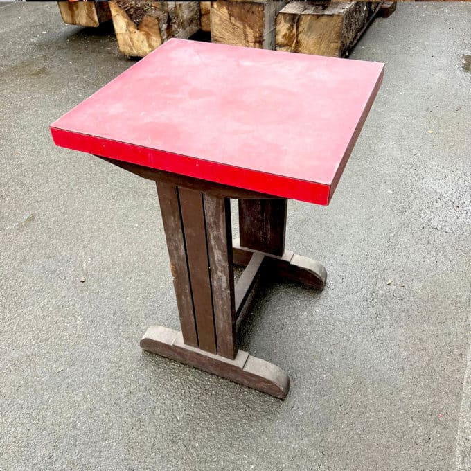 Table formica rouge 2 personnes