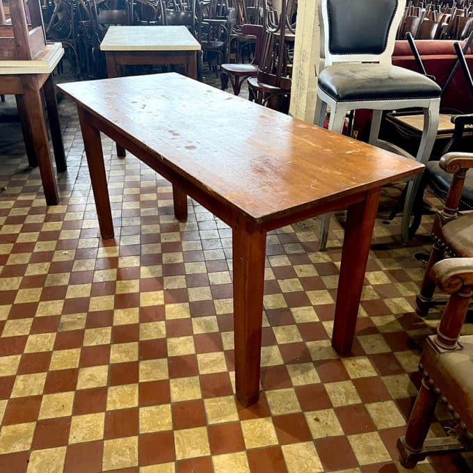 Table plateau bois avec pietement bois AMOS