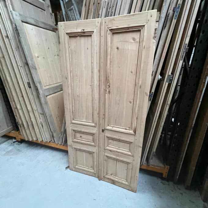 Stripped double cupboard door 103x200cm