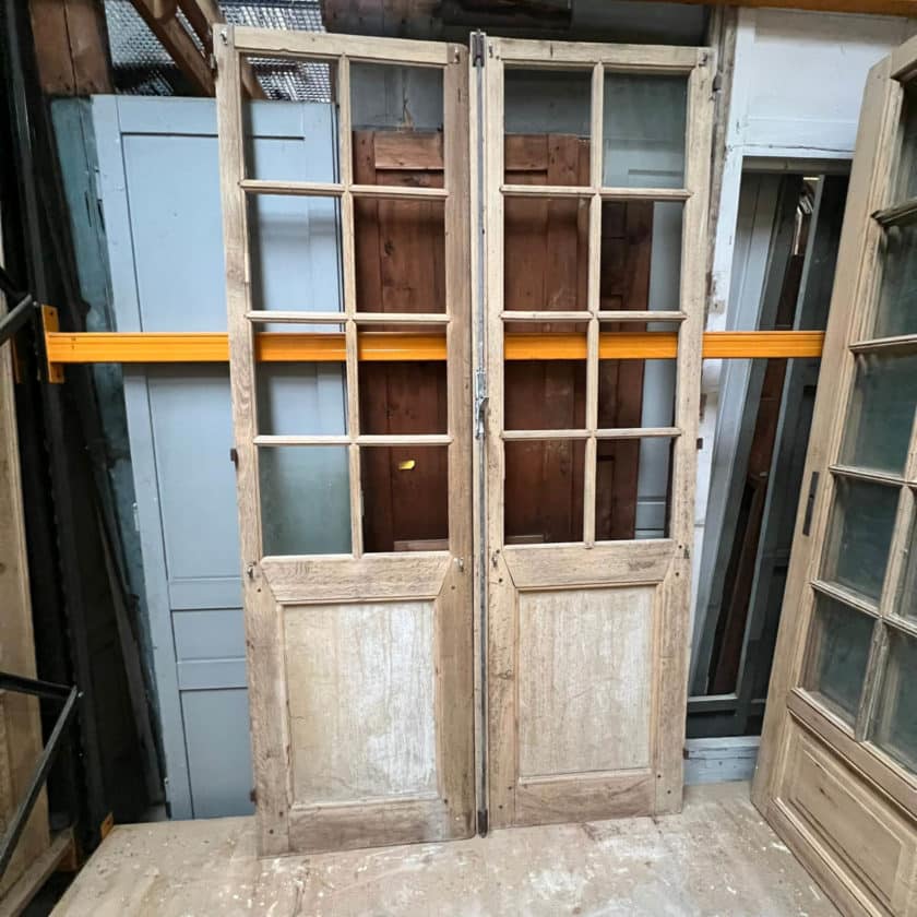 Stripped double glass door 140x240cm