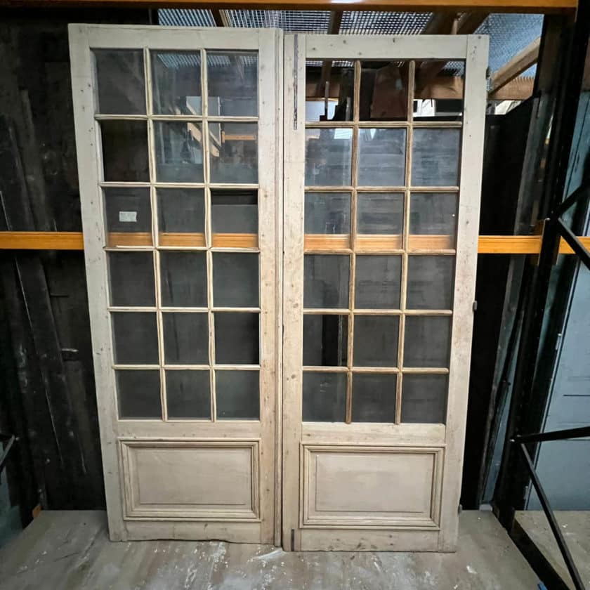 Stripped double glass door 182x250cm