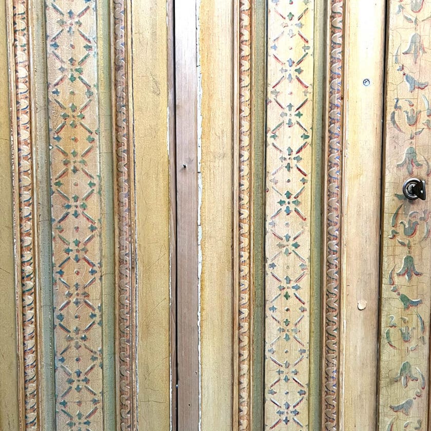 Louis XV style fir wood paneling painting