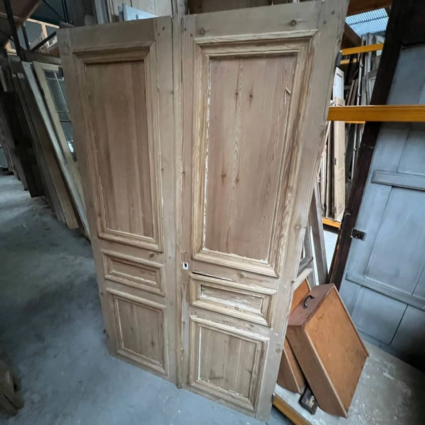 Pickled double cupboard door 126x214 cm