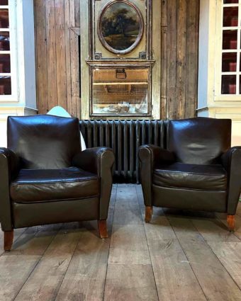 Pair of club chairs