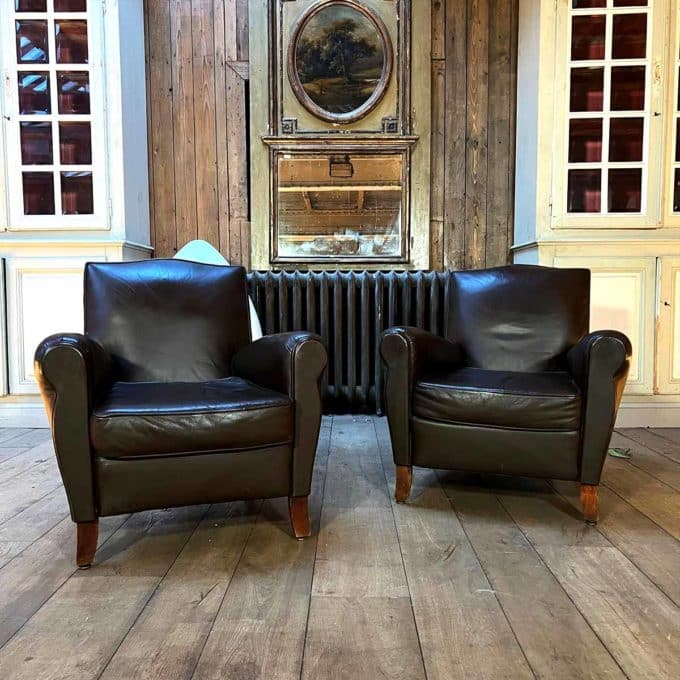 Pair of club chairs