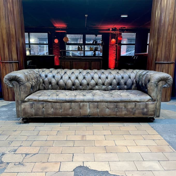 Antique leather chesterfield