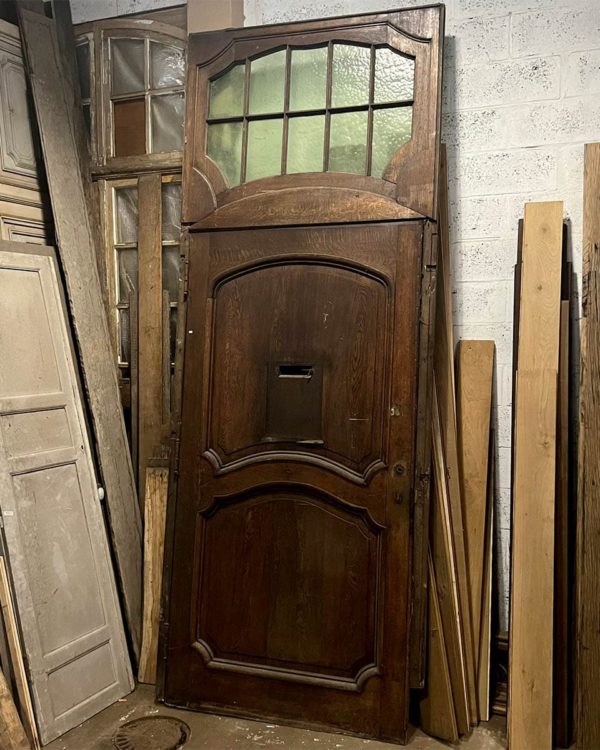 Grande porte d'entrée en chêne