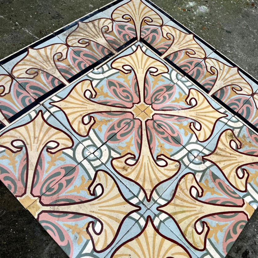 Carreaux de ciment art nouveau 11,6m² side