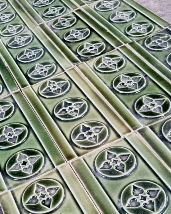 Cement tile frieze, 3.5m linear