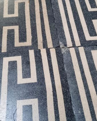 Cement tile frieze, 7m linear