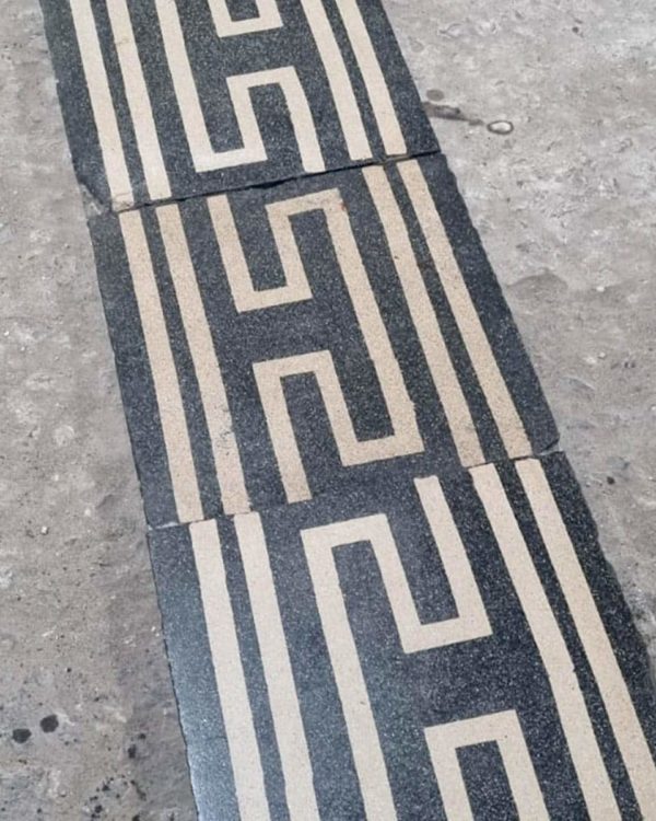 Cement tile frieze, 7m linear