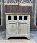 Ancien frigo en chêne décapé