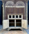 Ancien frigo en chêne décapé