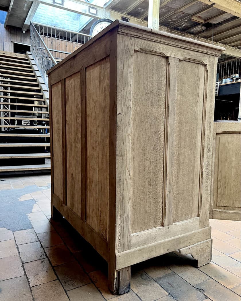 Antique fridge in pickled oak