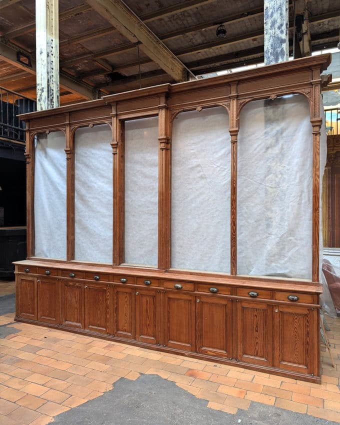 1900's pine pitch bookcase