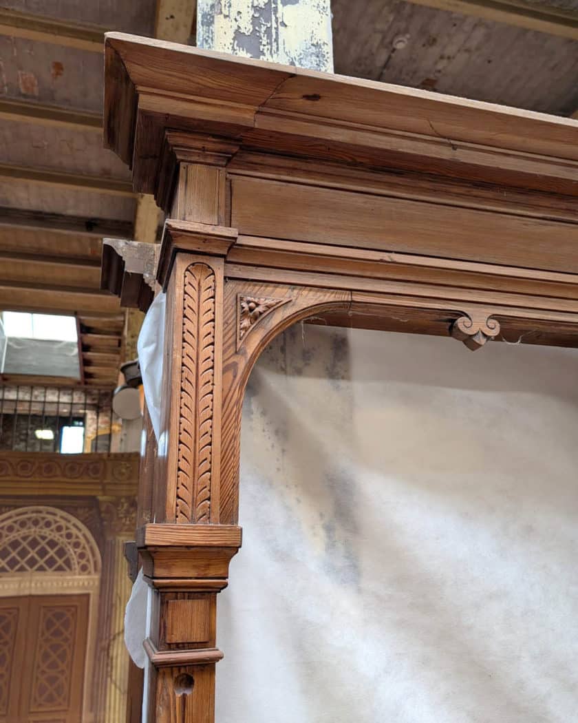 1900's pine pitch bookcase