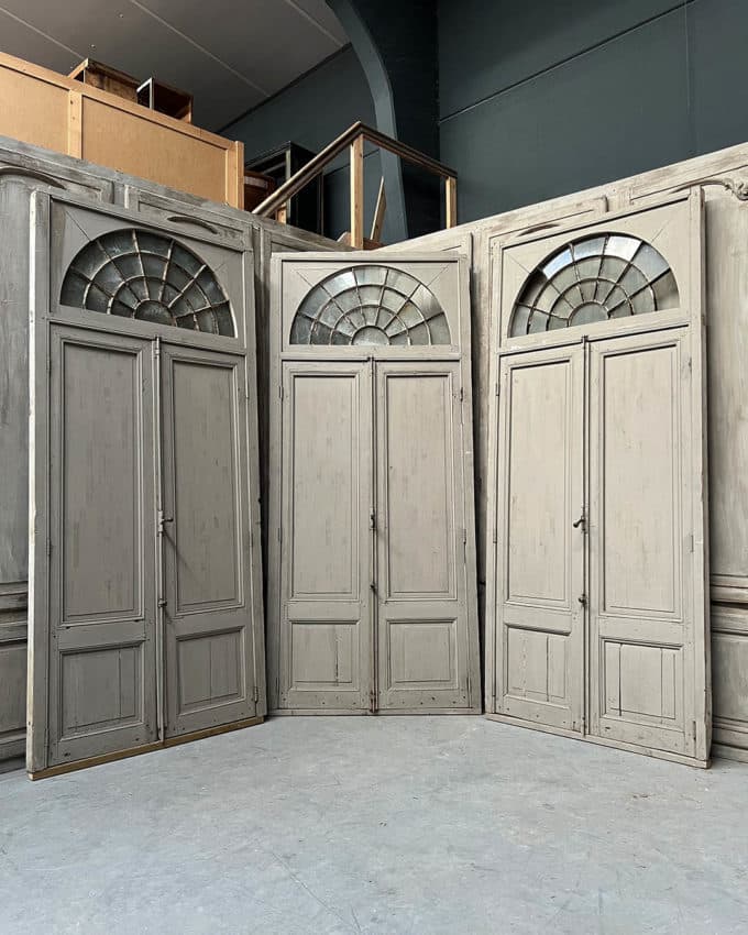 Set of double orangery doors with frame