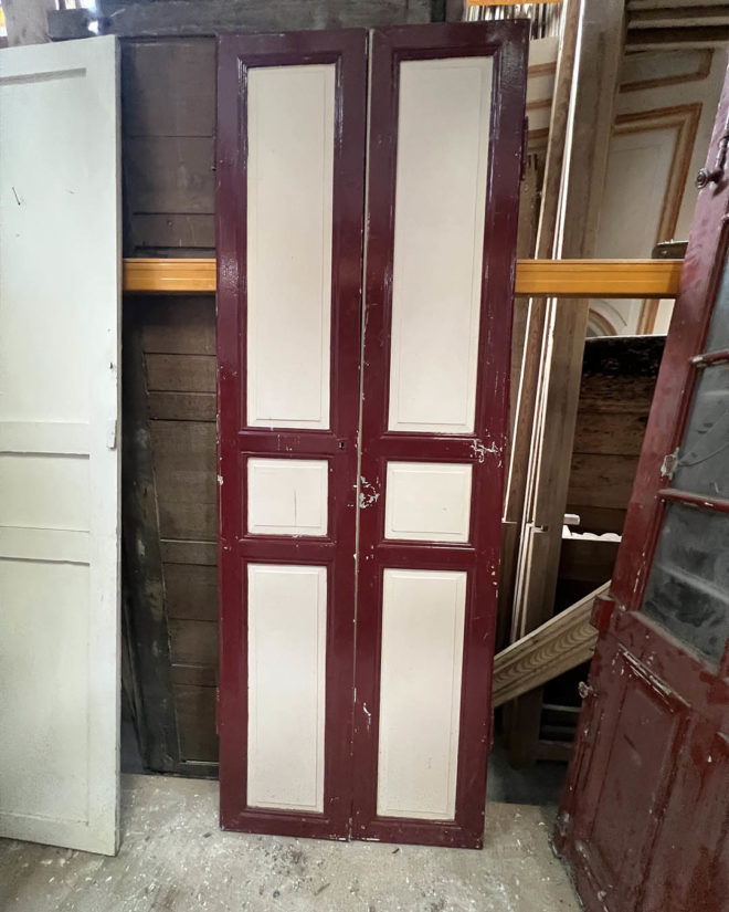 Double porte de placard 77x214 cm