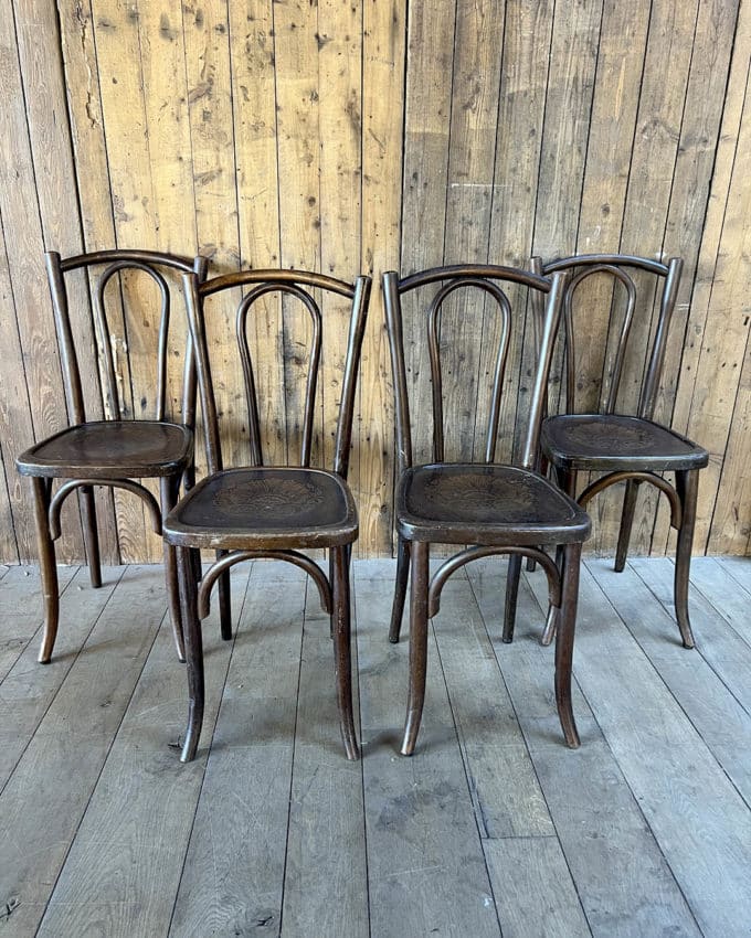 Lot de 4 chaises de bistrot