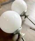 Paire de suspension en opaline