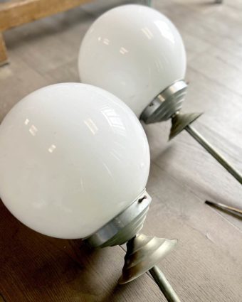 Pair of opaline pendants