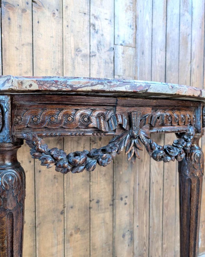 Console demie lune details