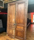 Double porte avec bâti enb chêne 175,5x290 cm