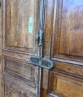 Double porte avec bâti enb chêne 175,5x290 cm