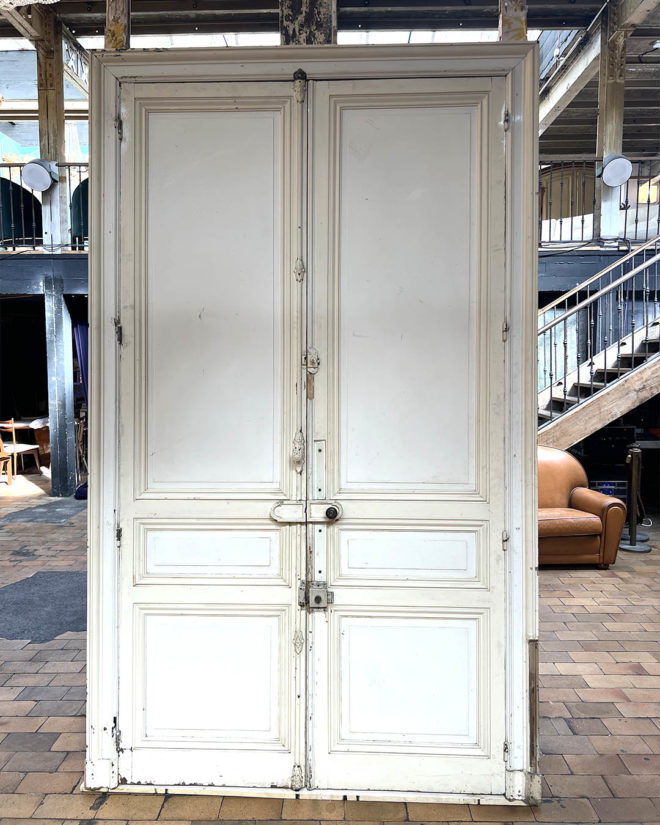 Double door with oak frame 175.5x290 cm
