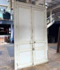Double porte avec bâti en chêne 175,5x290 cm