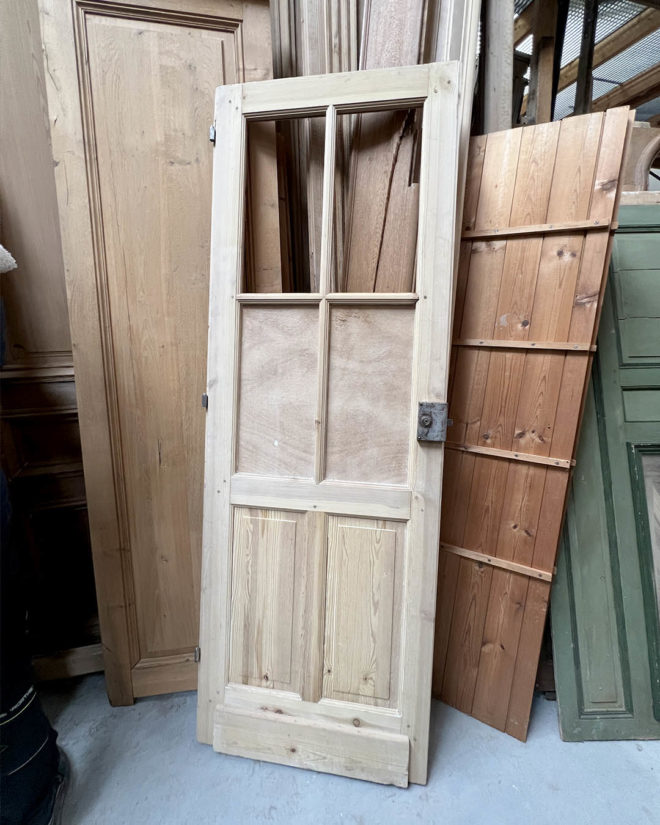 Porte vitrée décapée 74,5x211cm