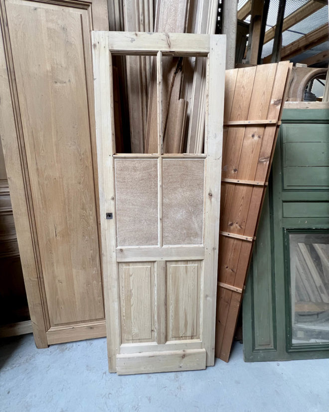 Porte vitrée décapée 74,5x211cm