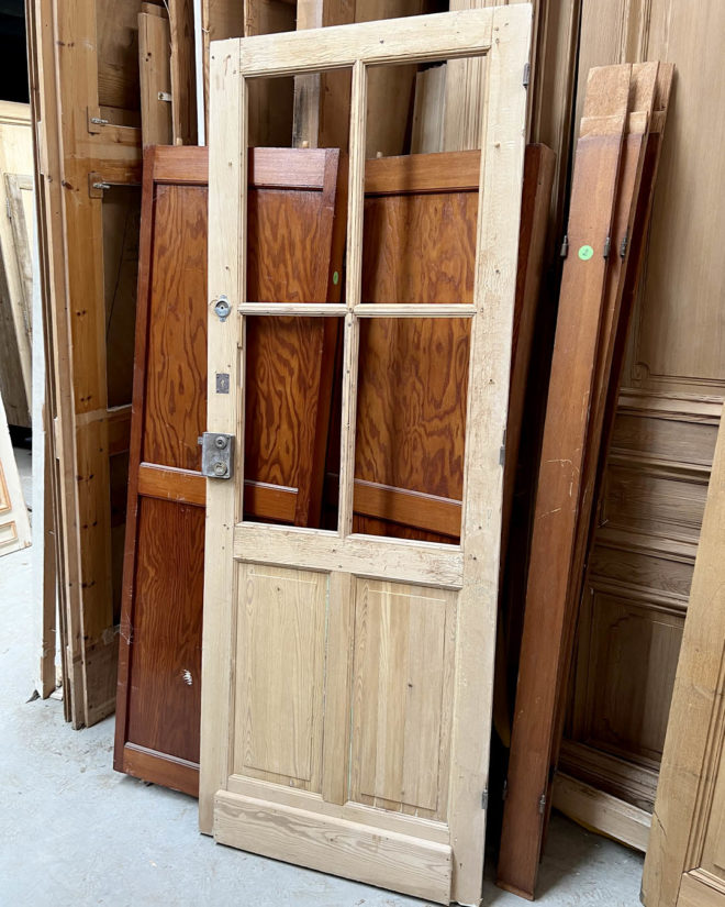 Porte vitrée décapée 77,5x209cm