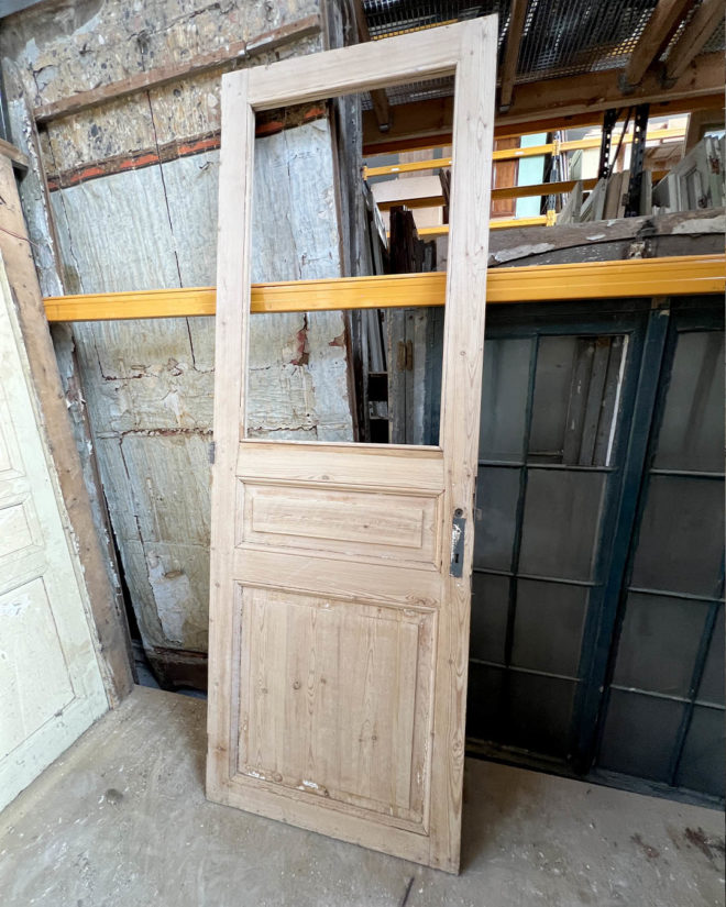 Porte vitrée décapée 78,5x226cm