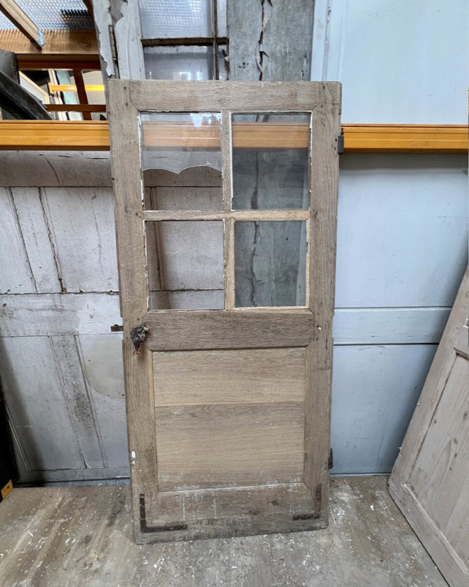 Porte vitrée décapée 82x176cm