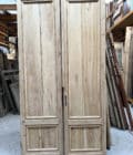 Double porte décapée style Louis XV 160x303cm