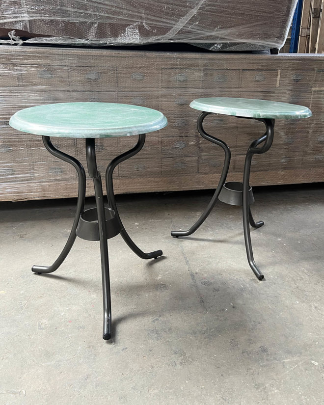 Pair of pedestal tables