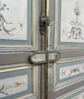 Lot de double porte avec bâti et imposte