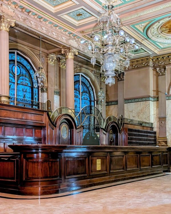 Large hospitality counter in hand