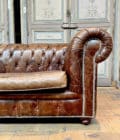 Canapé Chesterfield Marron side 1