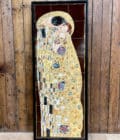 Peinture sur céramique d'après le baiser de Klimt