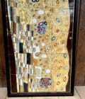 Peinture sur céramique d'après le baiser de Klimt down
