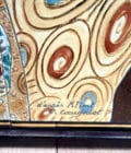 Peinture sur céramique d'après le baiser de Klimt zoom