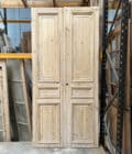 Double porte de placard décapée 113x238cm