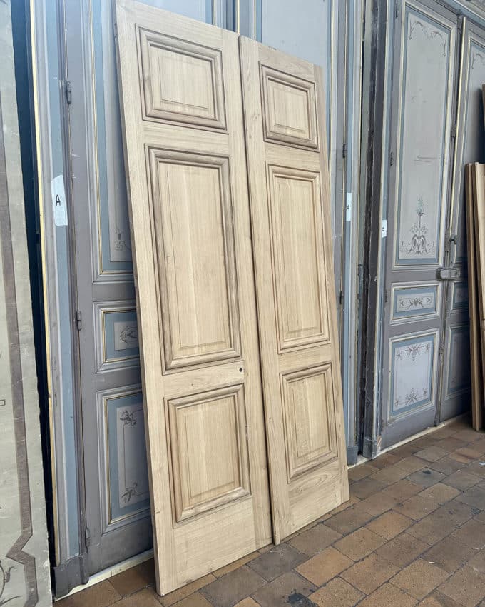 Double porte en chêne 112,5x222cm