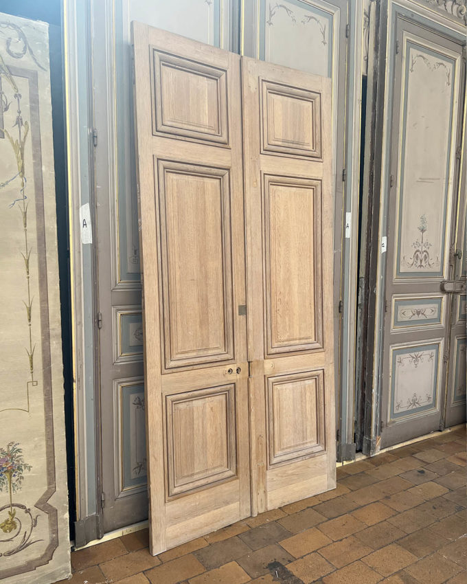 Double porte en chêne 114,5x231cm